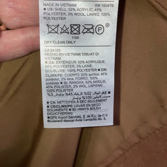 Women's Classic Camel Peacoat NWT - Picture 3 of 14